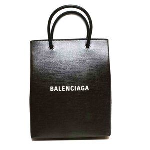 BALENCIAGA Shopping Phone Hold Bag Black